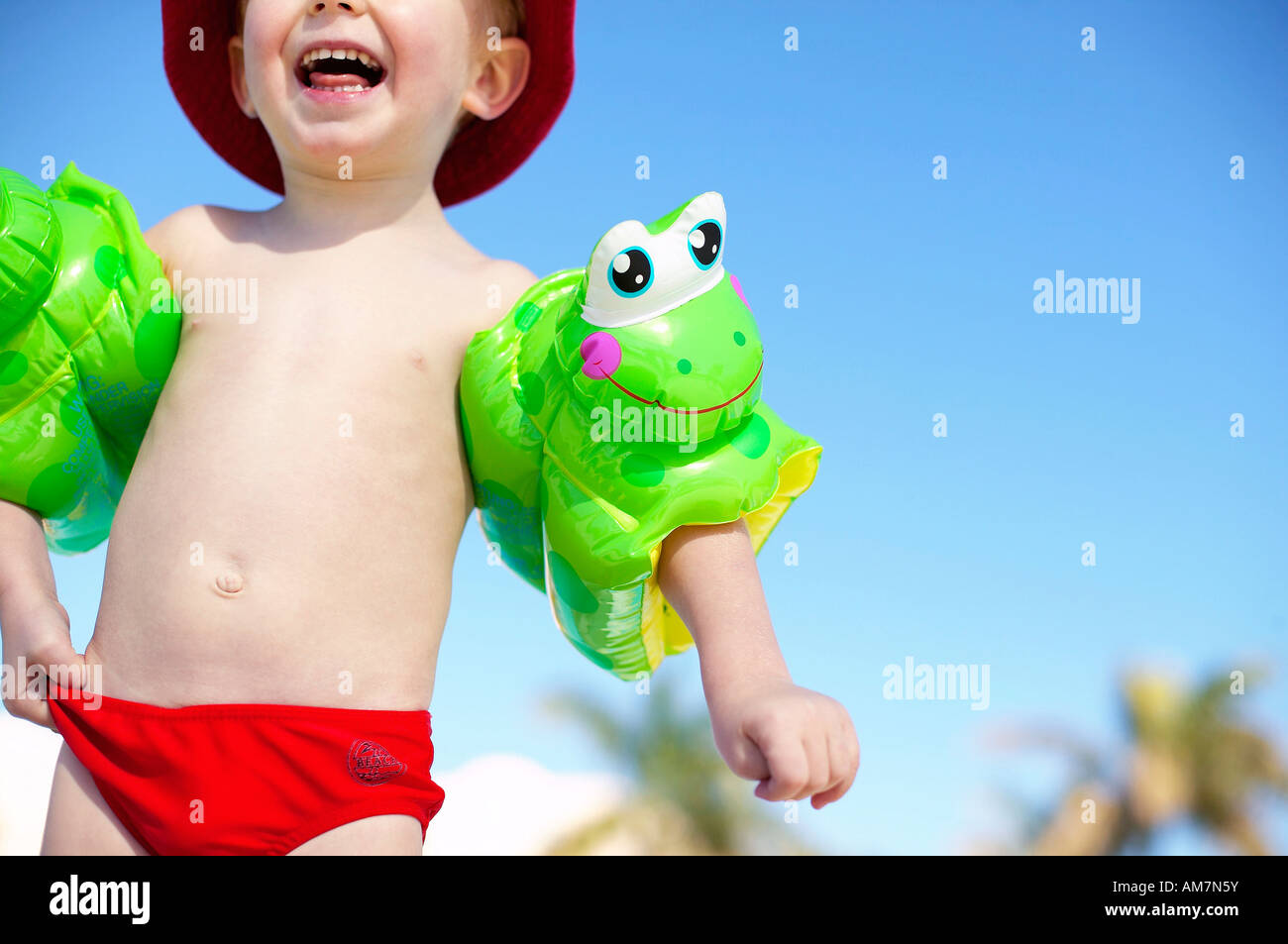 Little boy with water wings Stock Photo, Royalty Free Image 15175958 Alamy