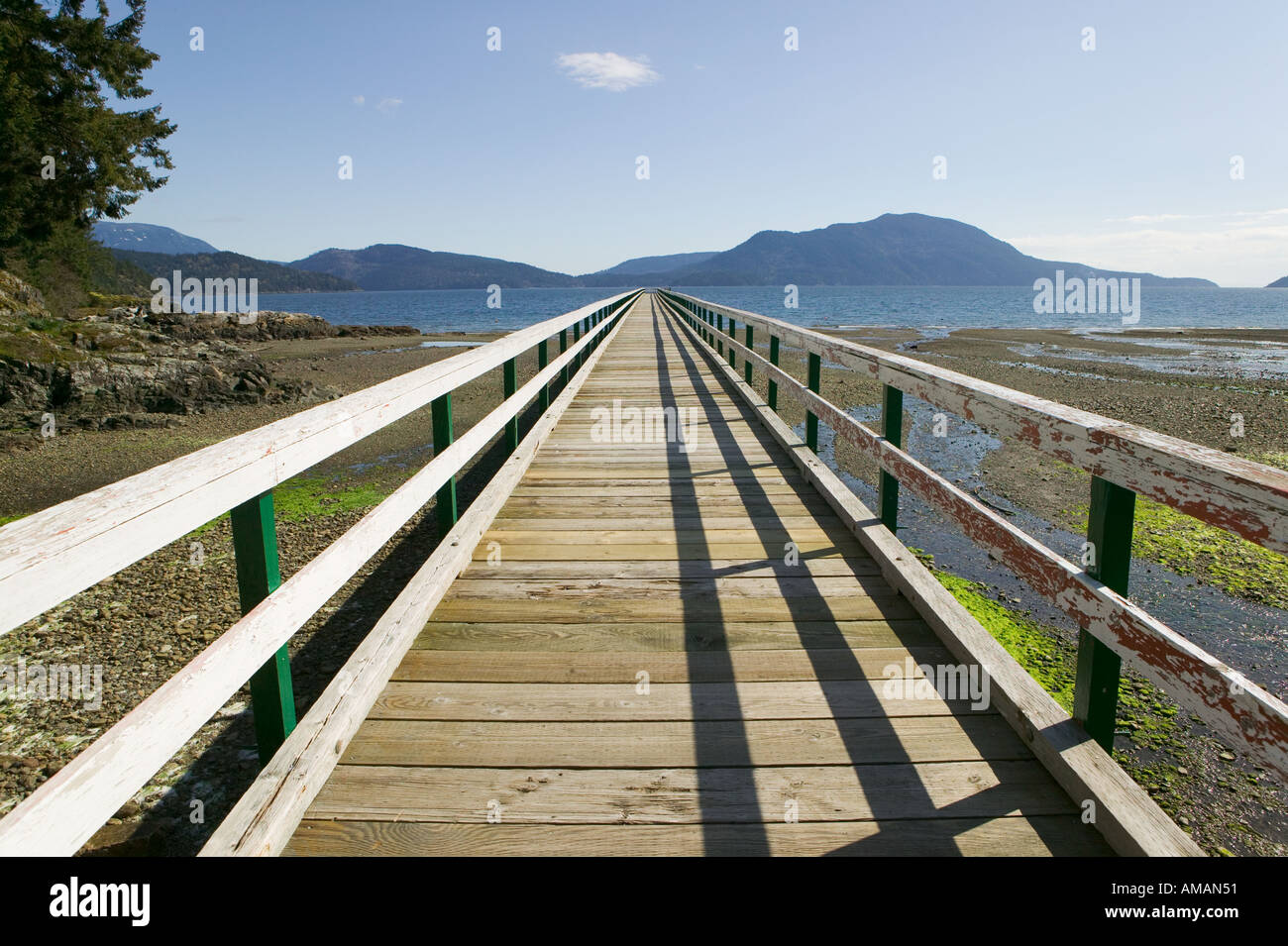 West Bay dock Gambier Island Howe Sound British Columbia Canada Stock