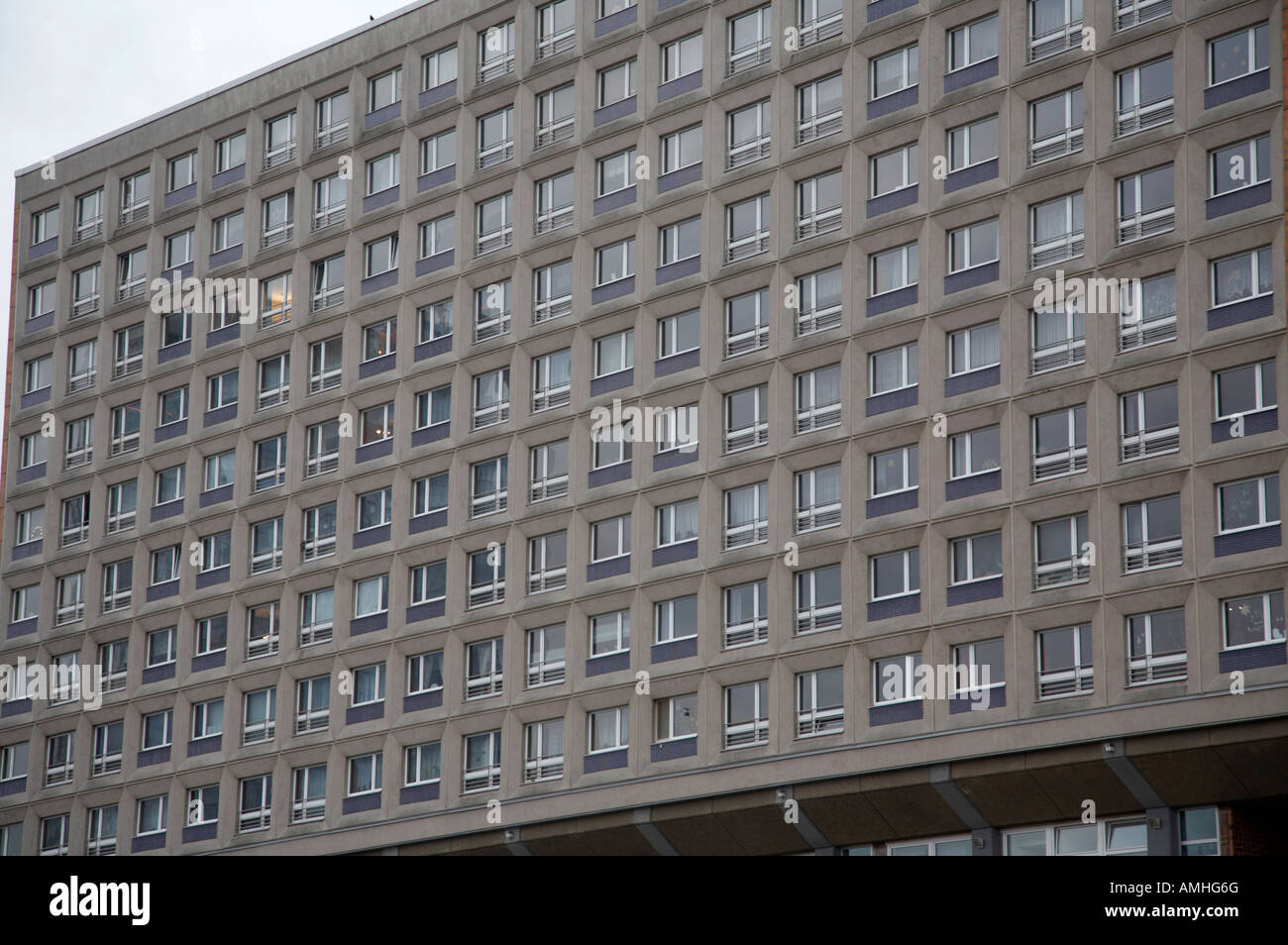 former east german Berlin apartment block Germany Stock Photo, Royalty