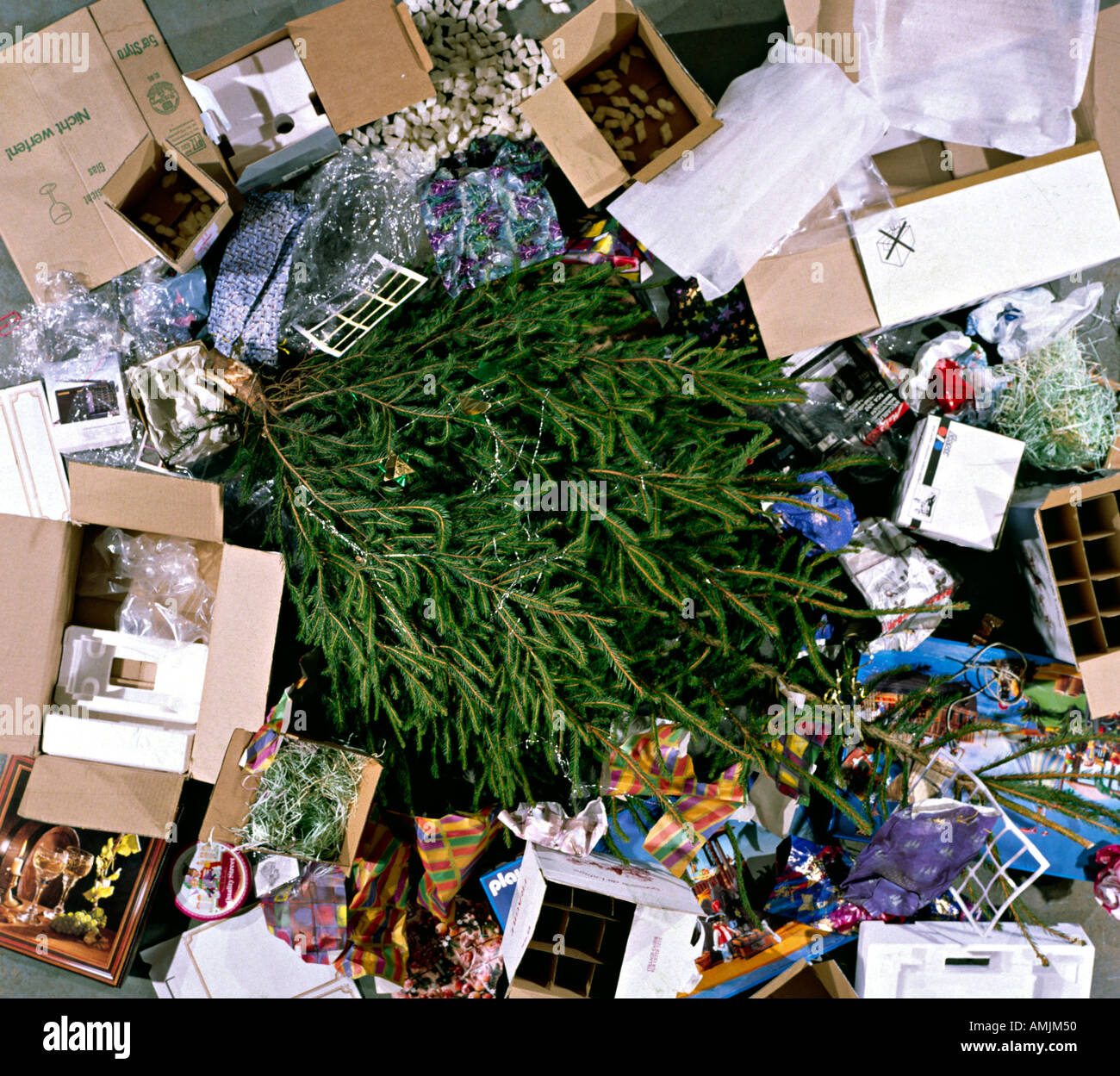 pr empty christmas tree and rubbish after christmas pr empty christmas tree and rubbish after christmas