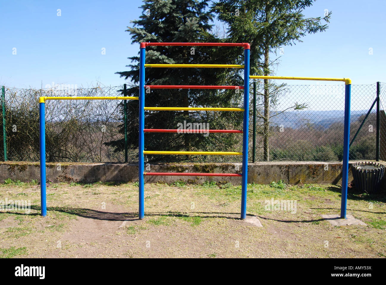 Monkey bars in park Stock Photo, Royalty Free Image 15358717 Alamy