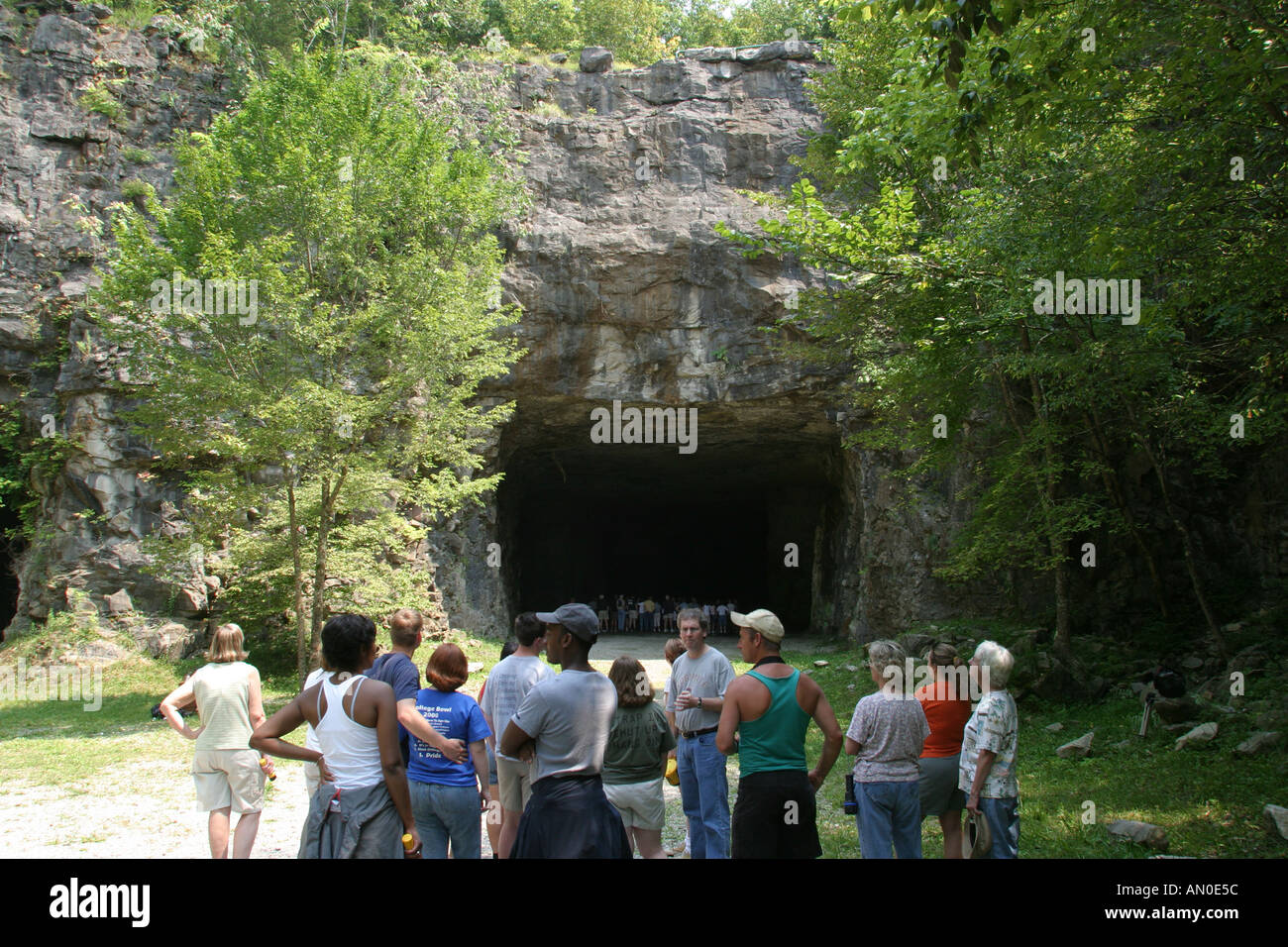 Huntsville Alabama Land Trust Trails Three Caves Stock Photo, Royalty