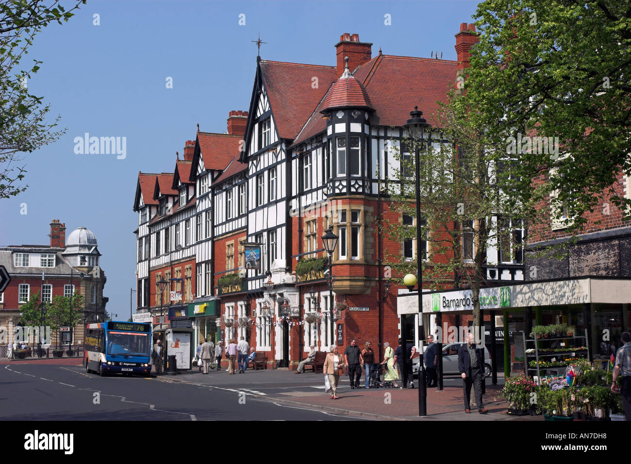 Shops on Clifton Street in Lytham town centre Stock Photo, Royalty Free