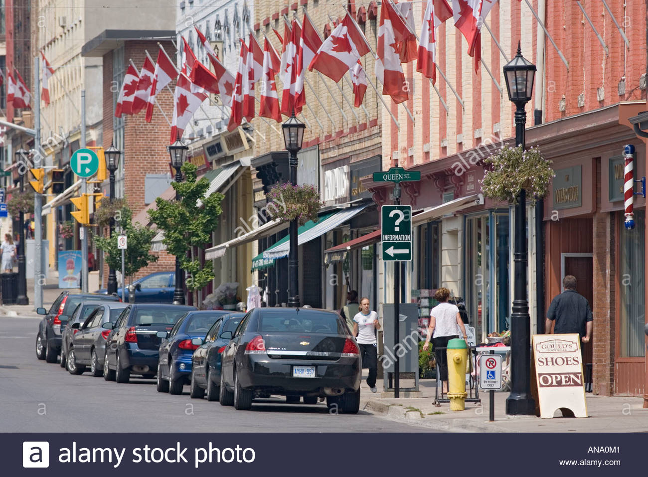 Main street of the small town of Port Hope Ontario Canada Stock Photo