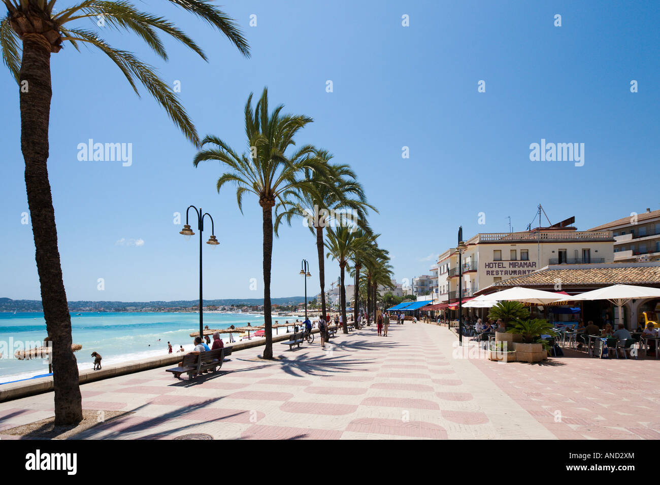 Promenade near Resort Centre, Javea, Costa Blanca, Spain Stock Photo