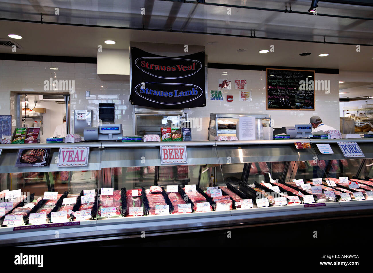 WISCONSIN Milwaukee Butcher shop in Milwaukee Public Market meat Stock Photo, Royalty Free Image