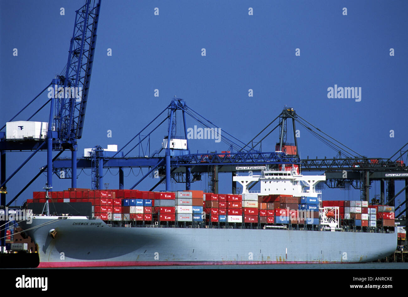 Container Ship Berthed At Trinity Quay Terminal At The Port Of