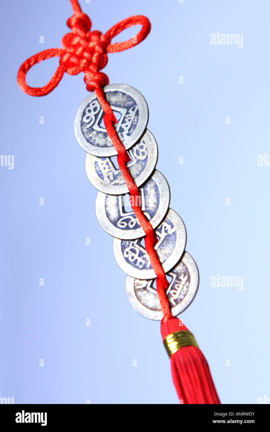 Hanging Feng Shui Coins Stock Photo Alamy