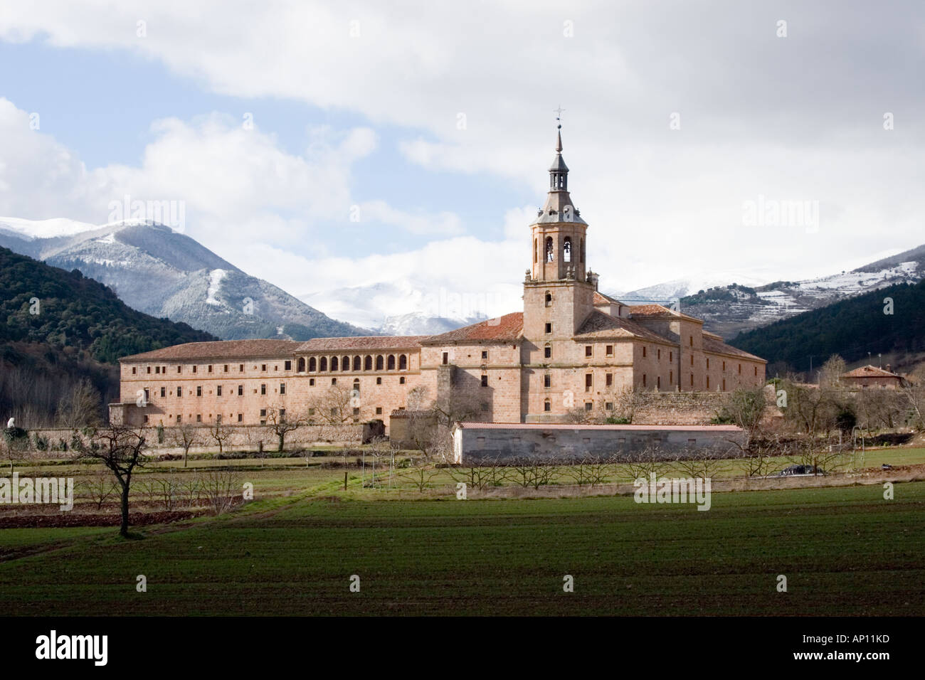 Monastery of Yuso in San Millan de la Cogolla, La Rioja, Spain Stock