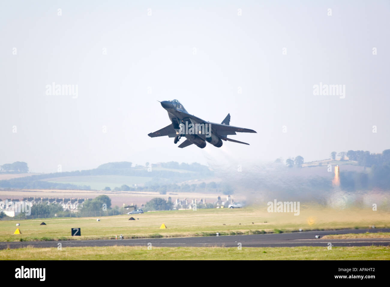 Polish Air Force MiG 29 Fulcrum Jet Taking Off On Full Afterburner