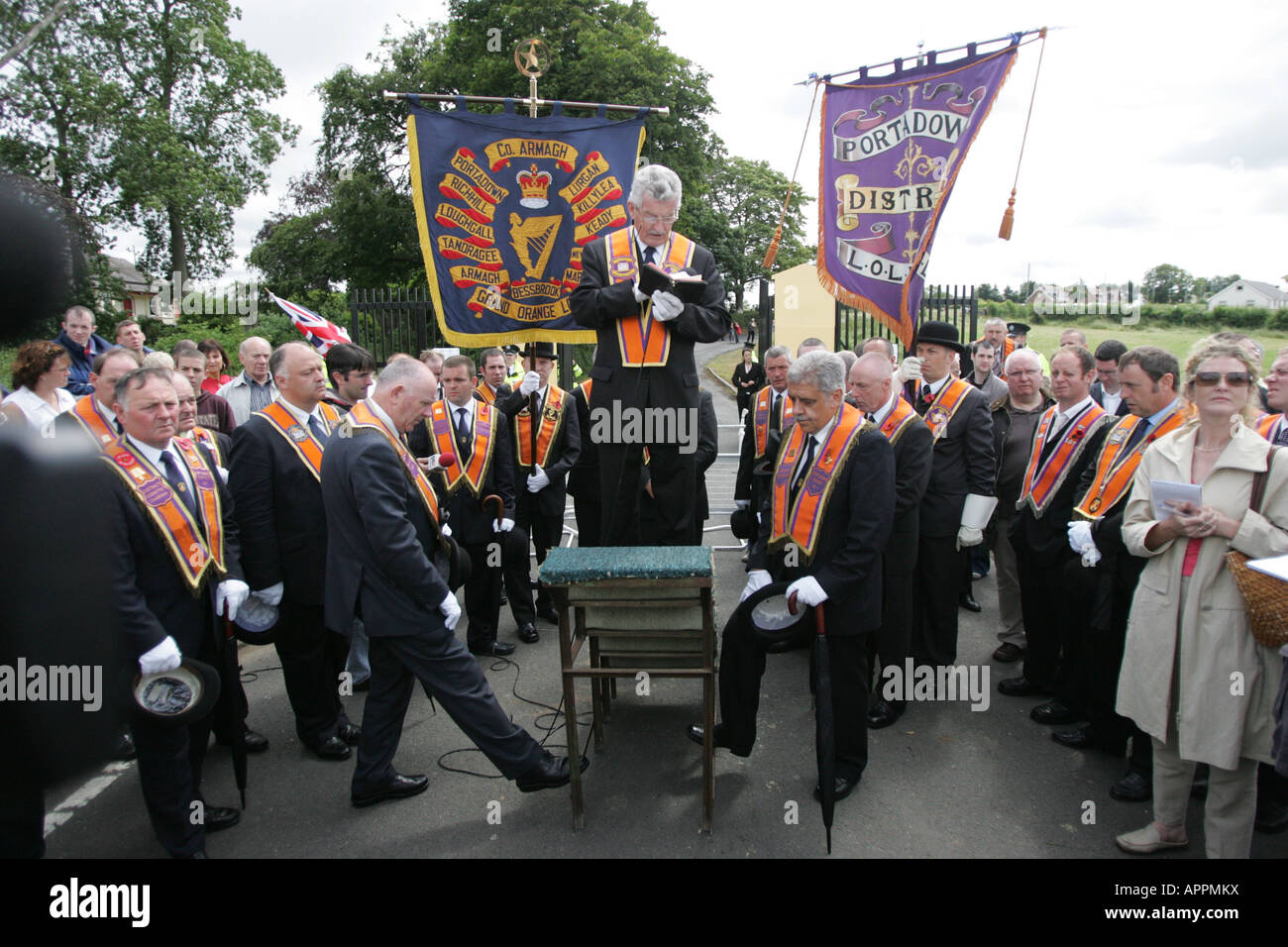 PORTADOWN, ORANGE ORDER, DRUMCREE, STANDOFF, PARADES, NORTHERN Stock