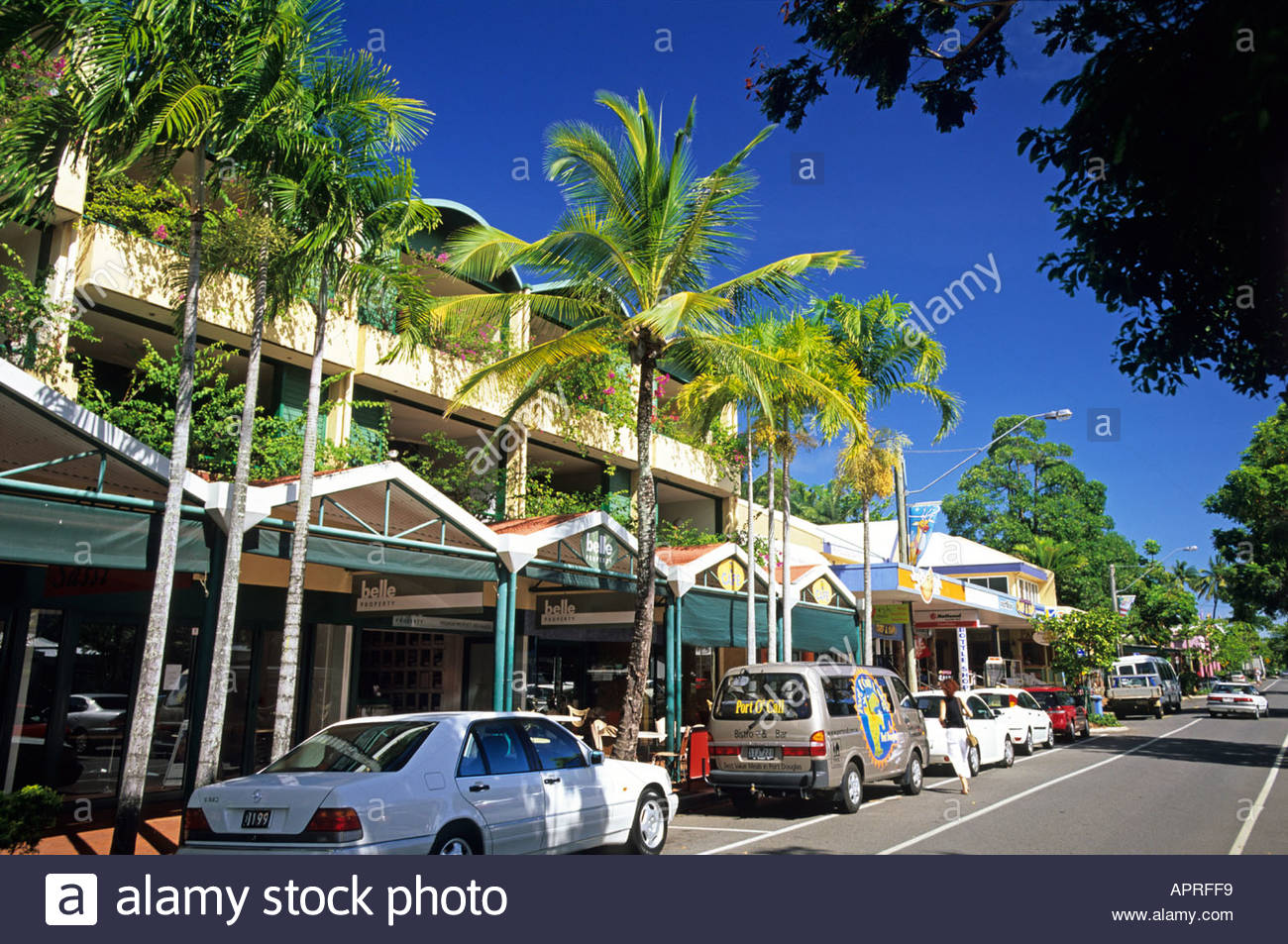 Macrossan Street Port Douglas Queensland Australia Stock Photo, Royalty
