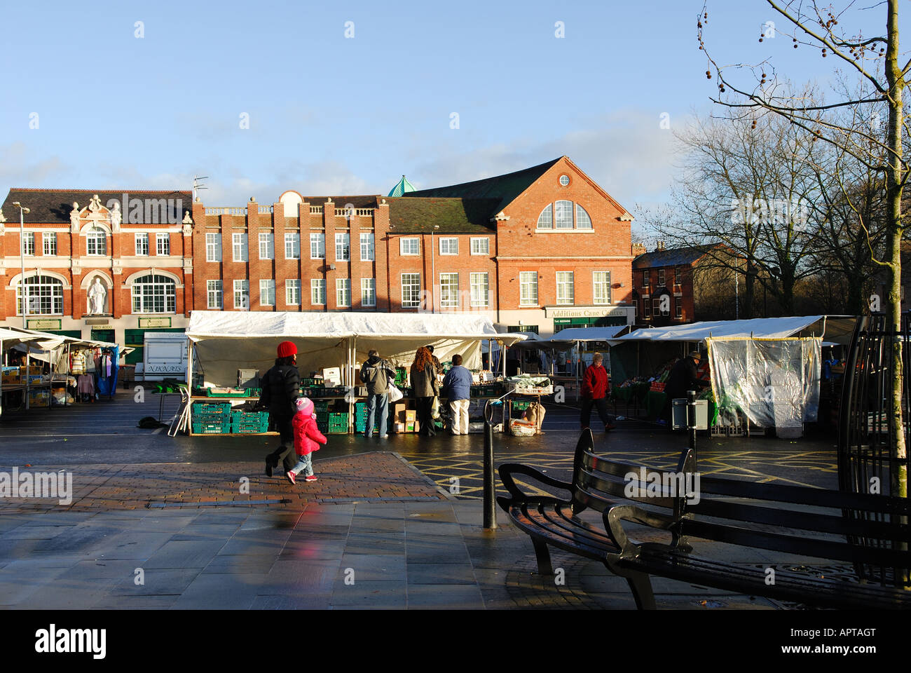 Hucknall Market Place Nottinghamshire Stock Photo, Royalty Free Image