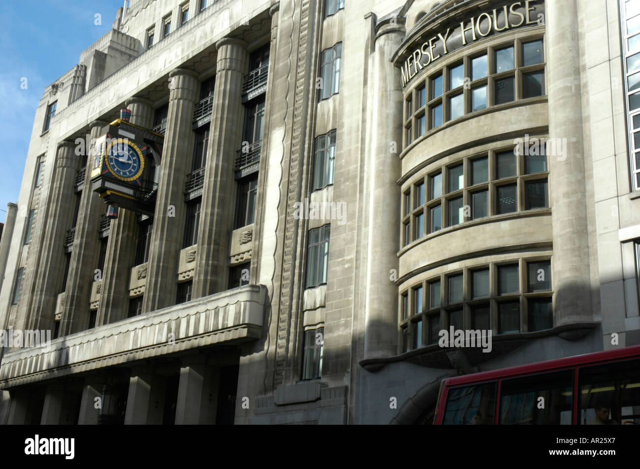Mersey House Art Deco building in Fleet Street London England Stock