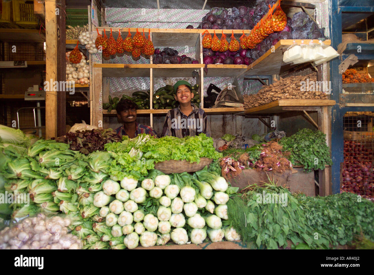 Russell Market, Fruit and Vegetable Market, Bangalore, India Stock