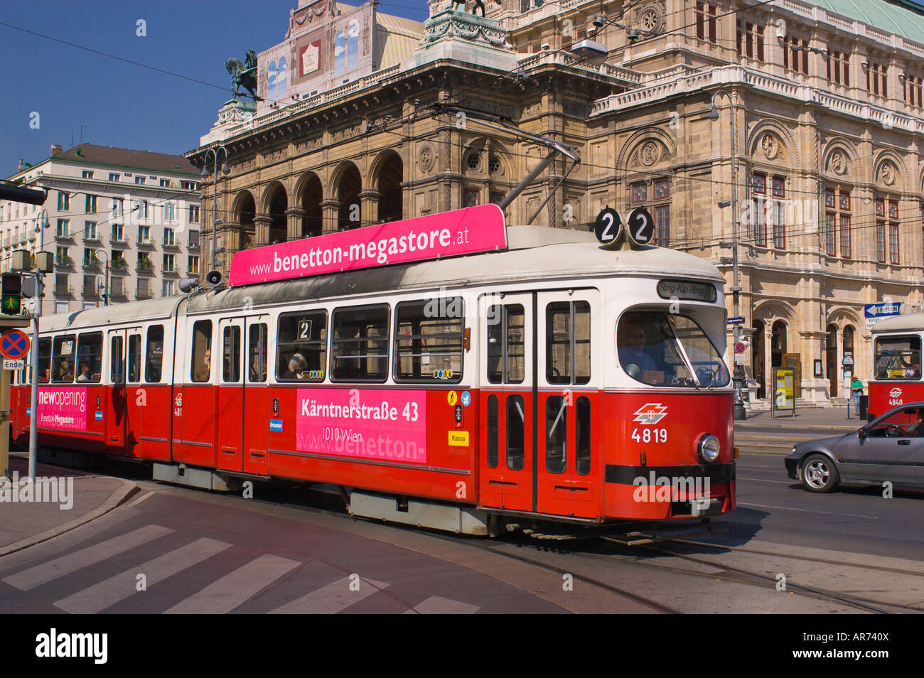VIENNA AUSTRIA Strassenbahn street cars trams provide public Stock