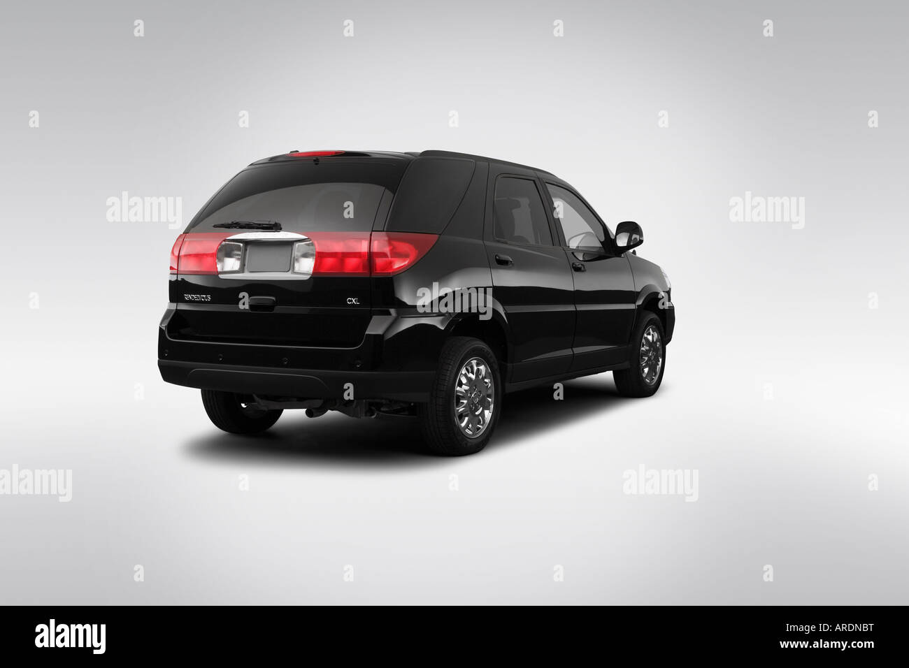 2007 Buick Rendezvous Cxl In Black Rear Angle View Stock