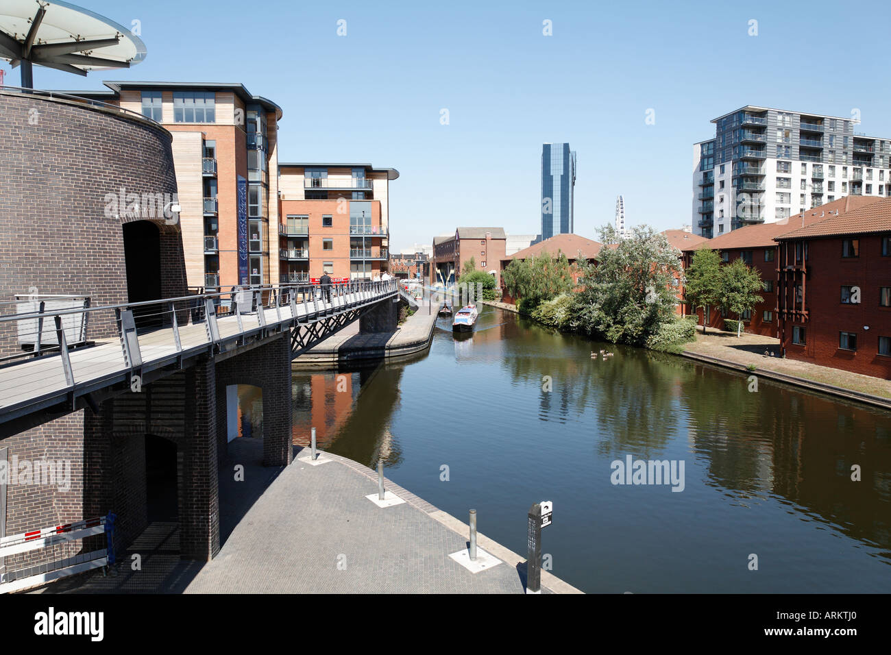 Birmingham city centre canals West Midlands central England UK july