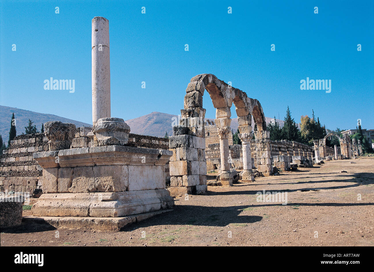 Anjar Fortress, Lebanon Stock Photo, Royalty Free Image 16121520 Alamy