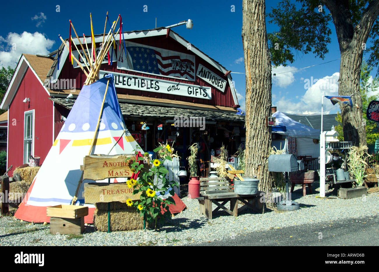 Restaurant and shops in Buena Vista Colorado USA Stock Photo, Royalty