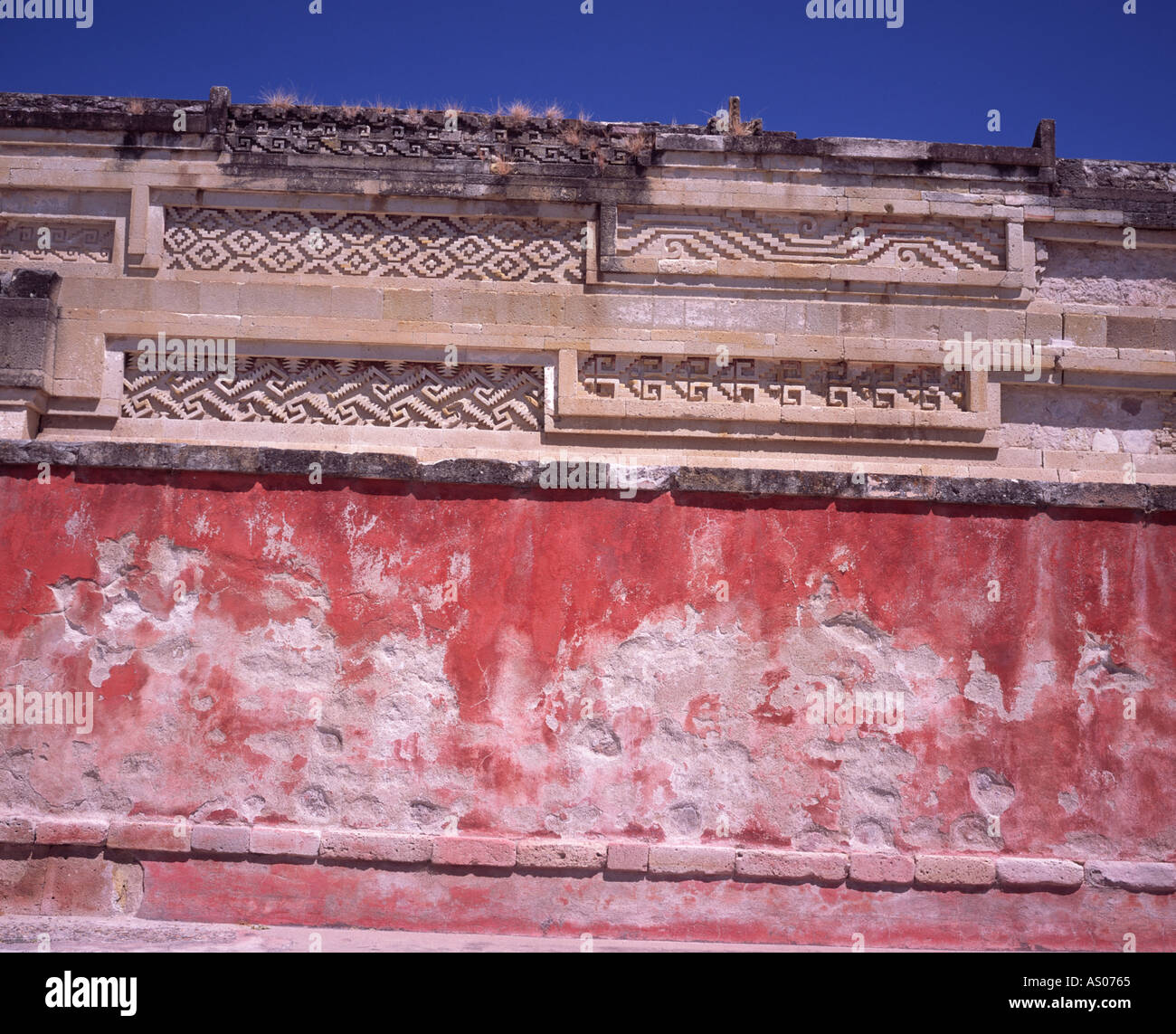 The Palace Building In The Zapotec Ruin Of Mitla Oaxaca Mexico Stock