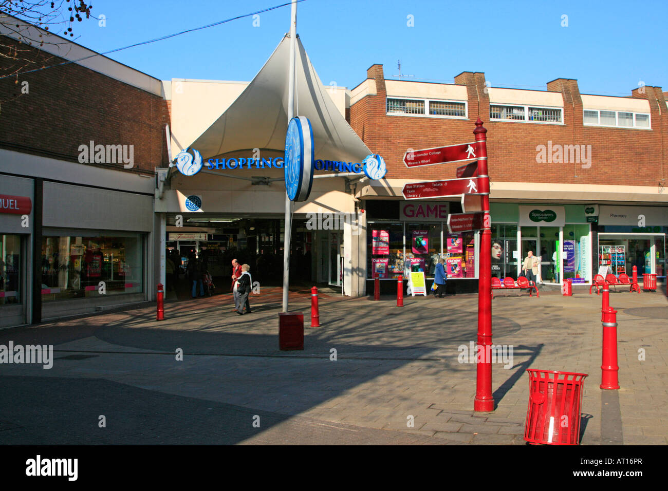 kidderminster town centre shopping high street worcestershire england