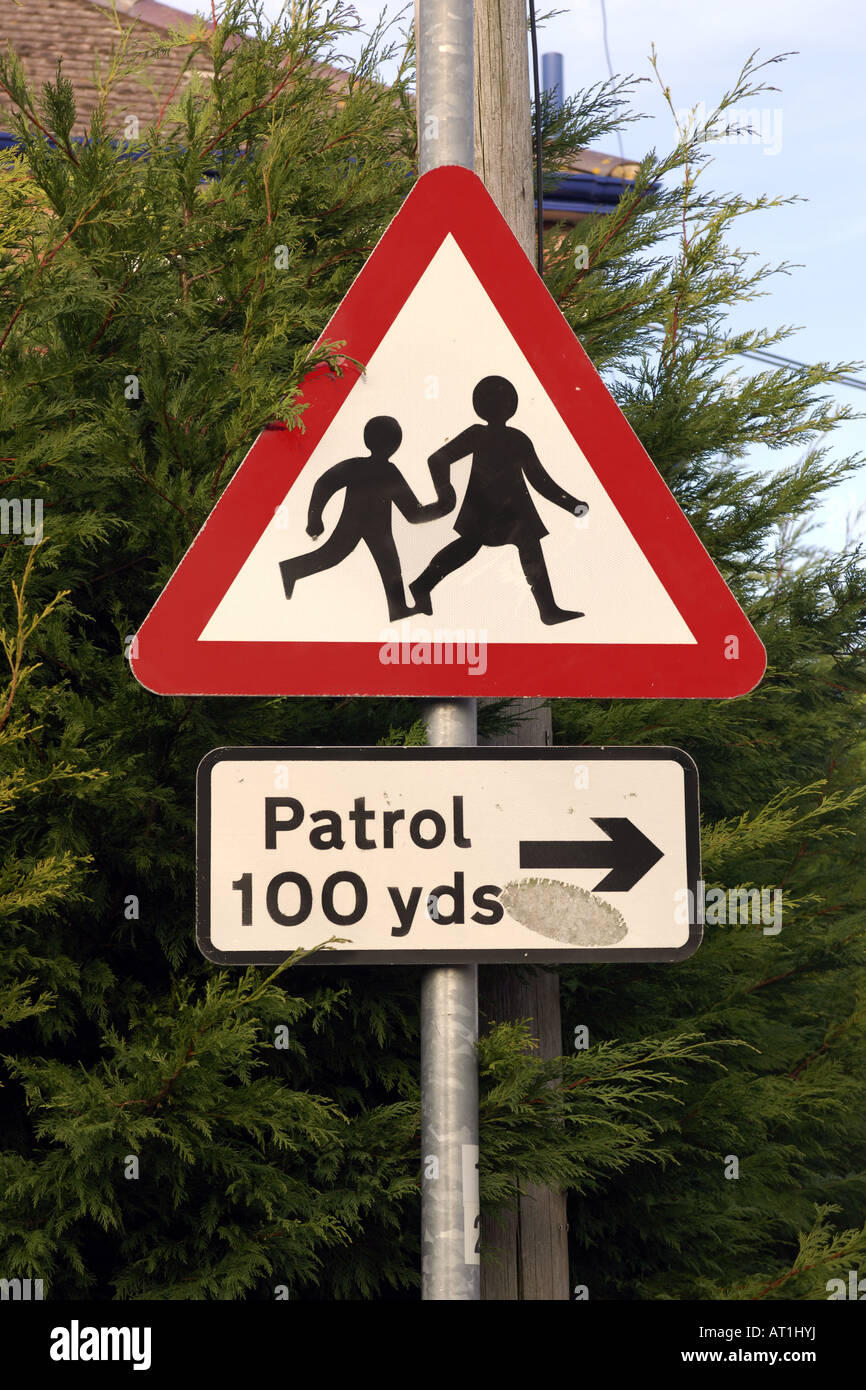 Triangle Road Signs >> English road sign triangle warning that their is a school ... Triangle Road Signs >> English road sign triangle warning that their is a school ...