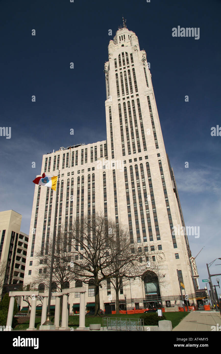 LeVeque Tower Columbus Ohio Art Deco architecture Palace theater Stock