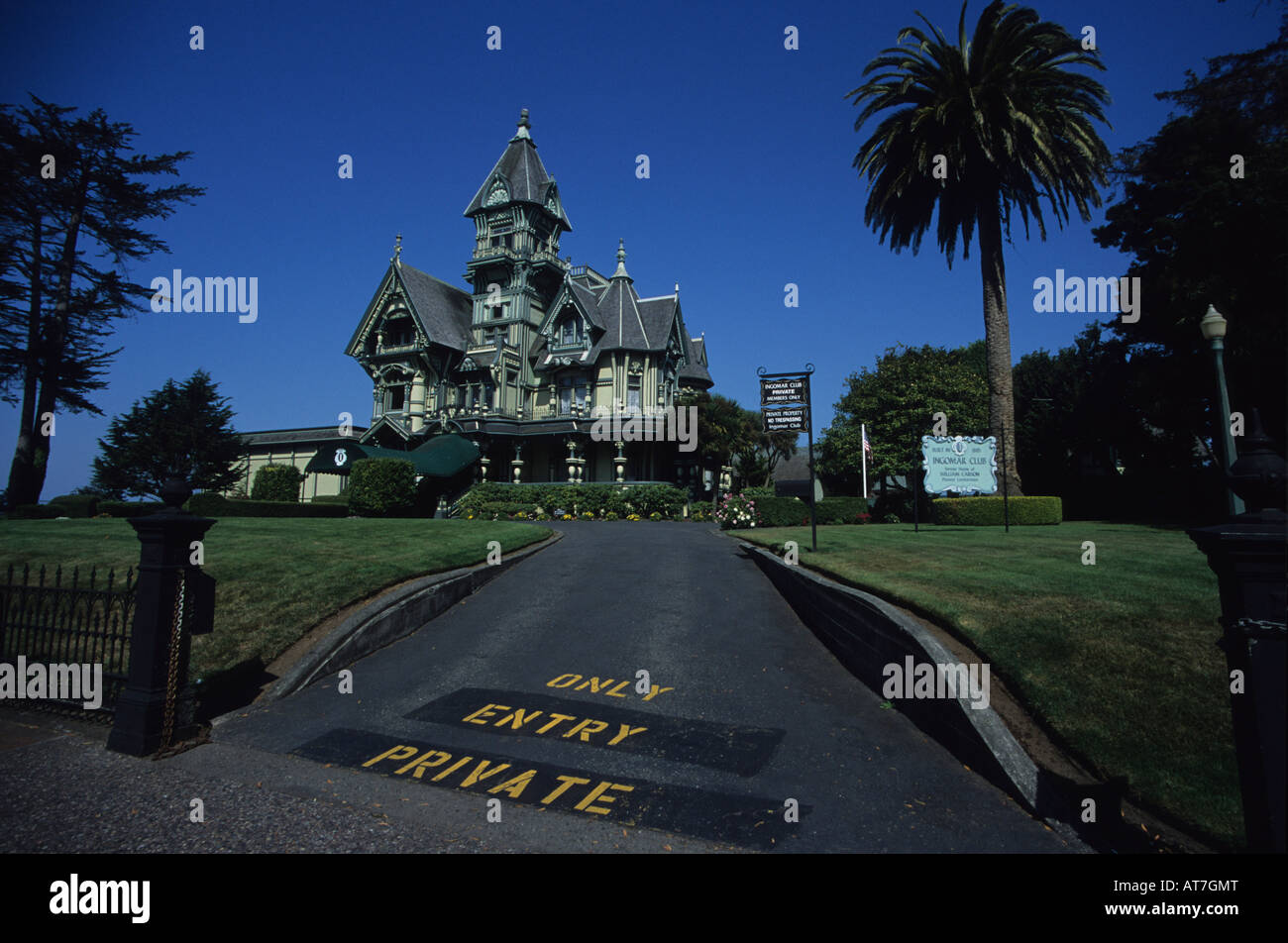 Private entrance drive to Ingomar club, Carson Mansion, Eureka Stock