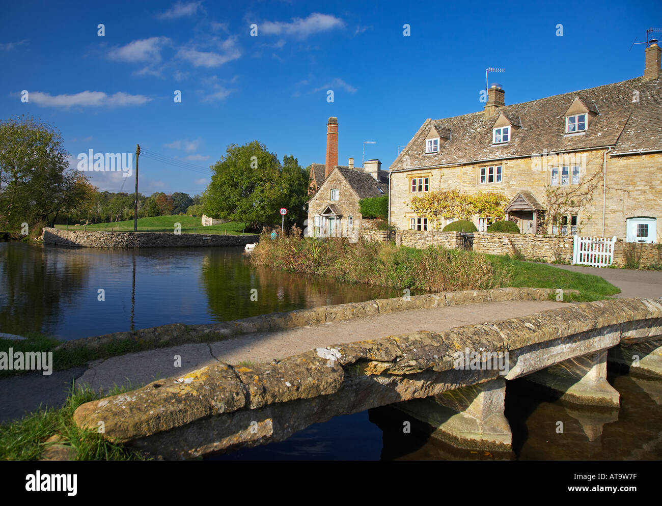 The Village Of Upper Slaughter In The Cotswolds England UK Stock