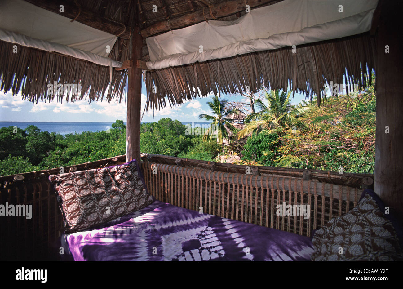View from luxury treehouse built around a boabab tree Chole Mjini View from luxury treehouse built around a boabab tree Chole Mjini