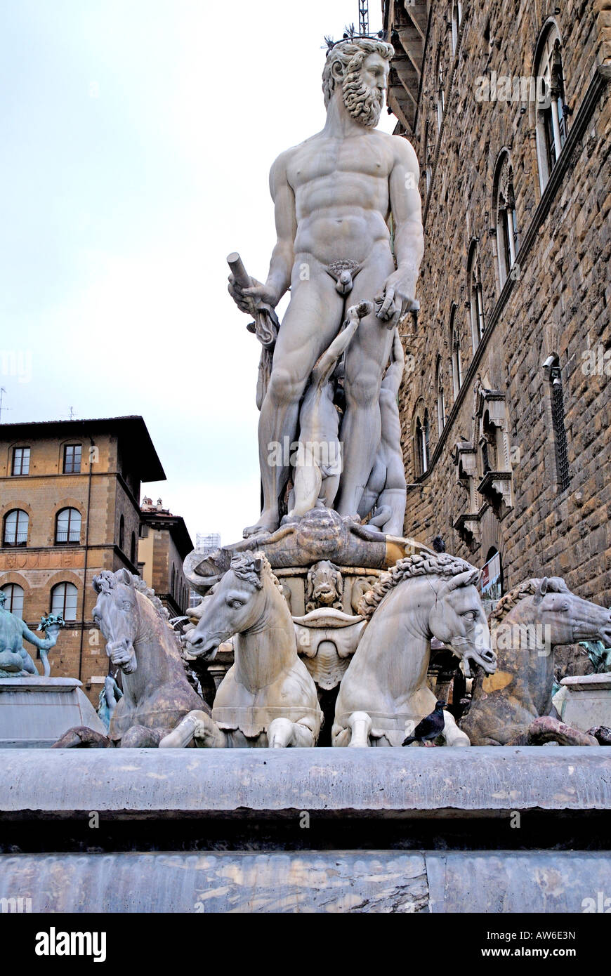 Fountain Of Neptune By Bartolomeo Ammannati In Piazza Della Signoria Florence Tuscany Italy