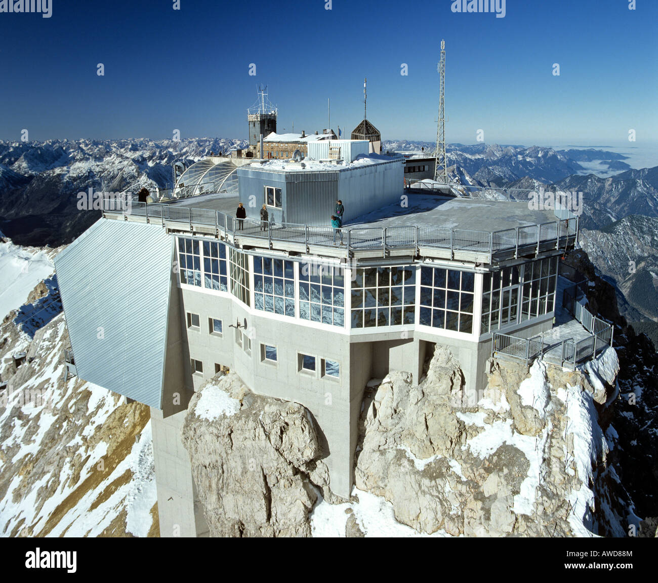 Summit station, Zugspitze, Germany's highest mountain, Wetterstein