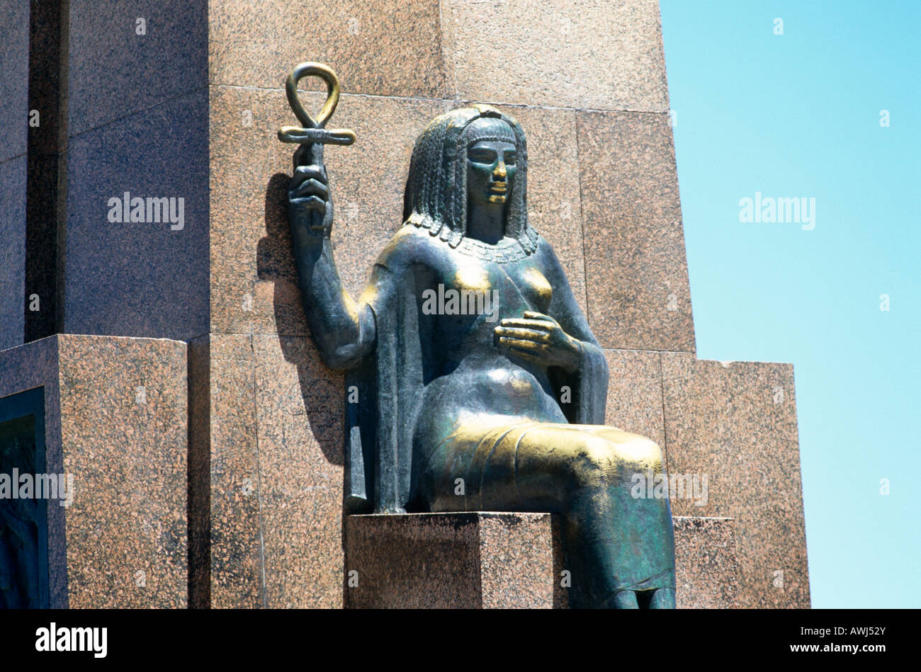 Bronze Statue Of Cleopatra Alexandria Egypt North Africa Stock Photo