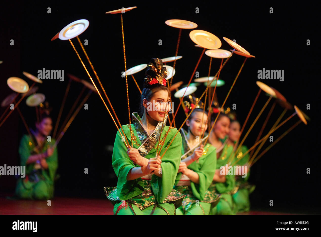 Chinese artists juggling dishes Stock Photo 16638195 Alamy