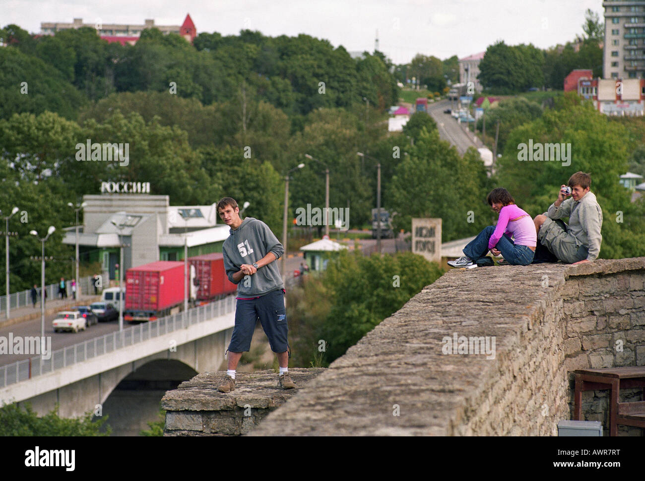 EstonianRussian border, Narva, Estonia Stock Photo, Royalty Free Image 16639115 Alamy