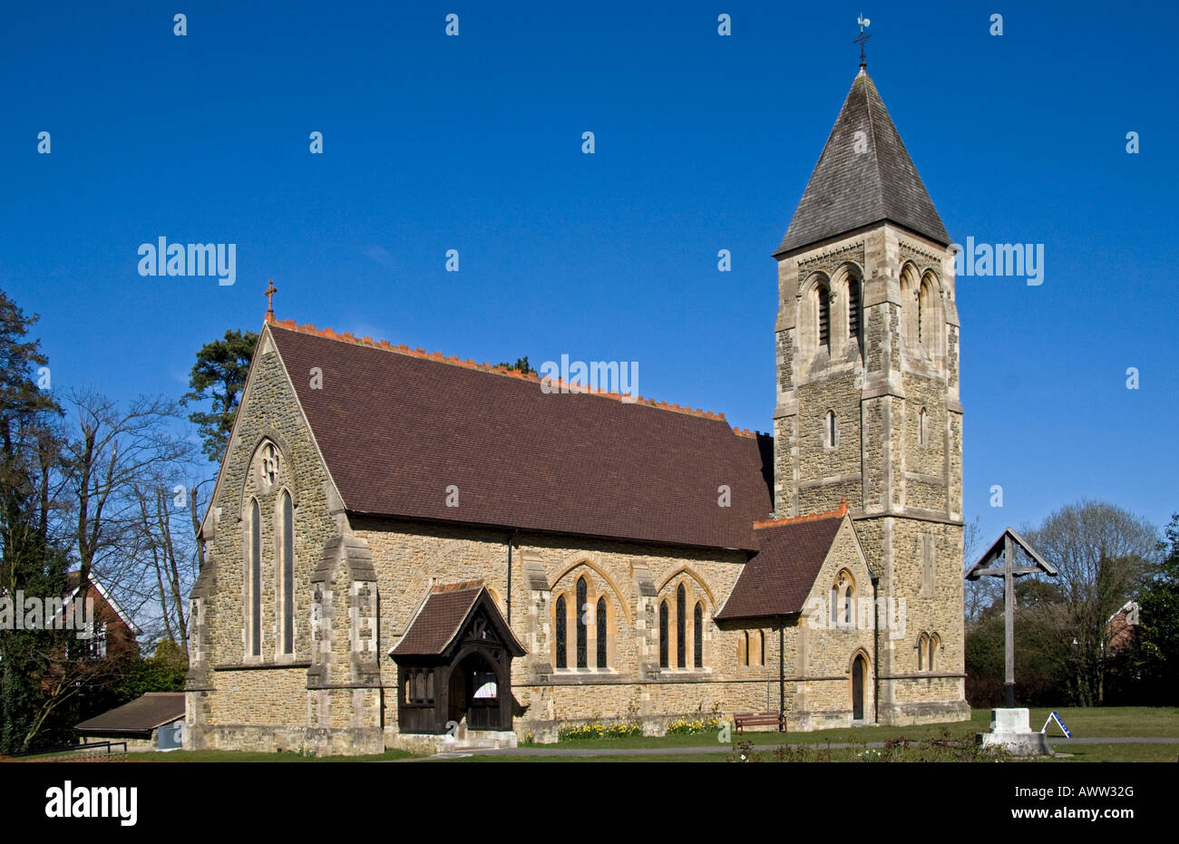 All Saints Church Roffey Horsham West Sussex Stock Photo, Royalty Free