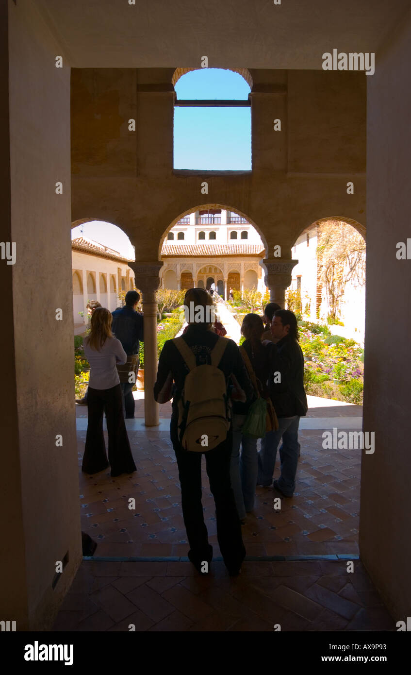 Tourists At Patio Of The Irrigation Ditch Patio De La Acequia