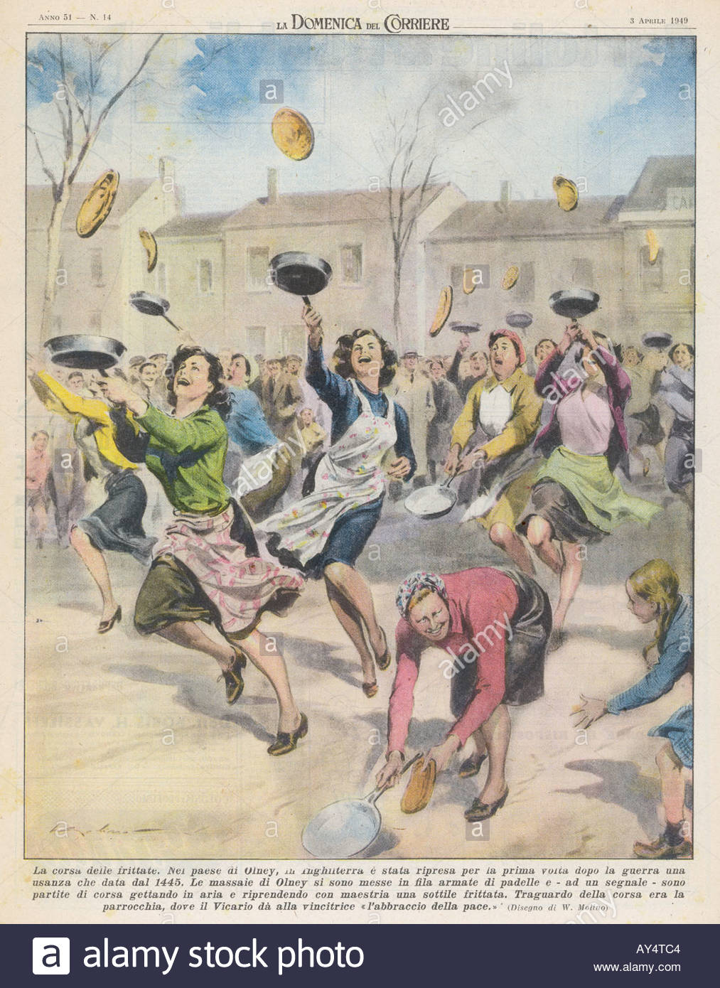 Olney Pancake Race Stock Photo, Royalty Free Image 5548227 Alamy