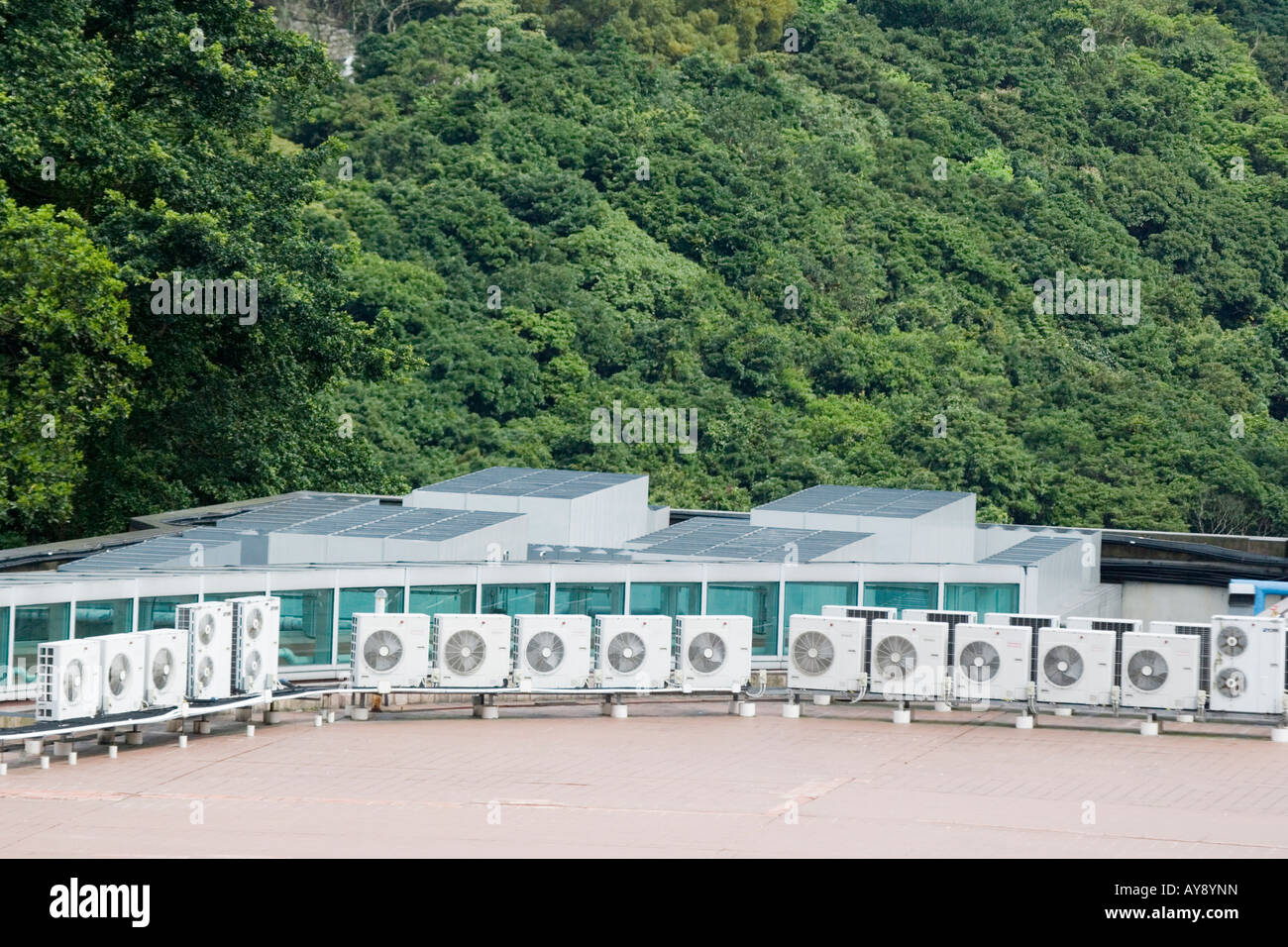 Air conditioning units Hong Kong China Stock Photo, Royalty Free Image