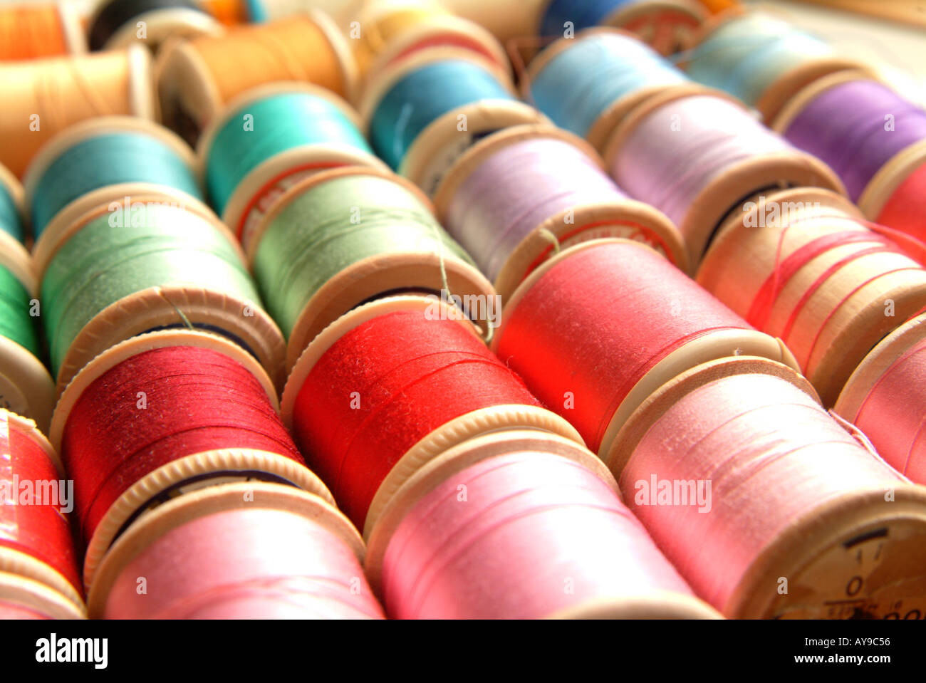 multi coloured cotton reels Stock Photo, Royalty Free Image 1809493