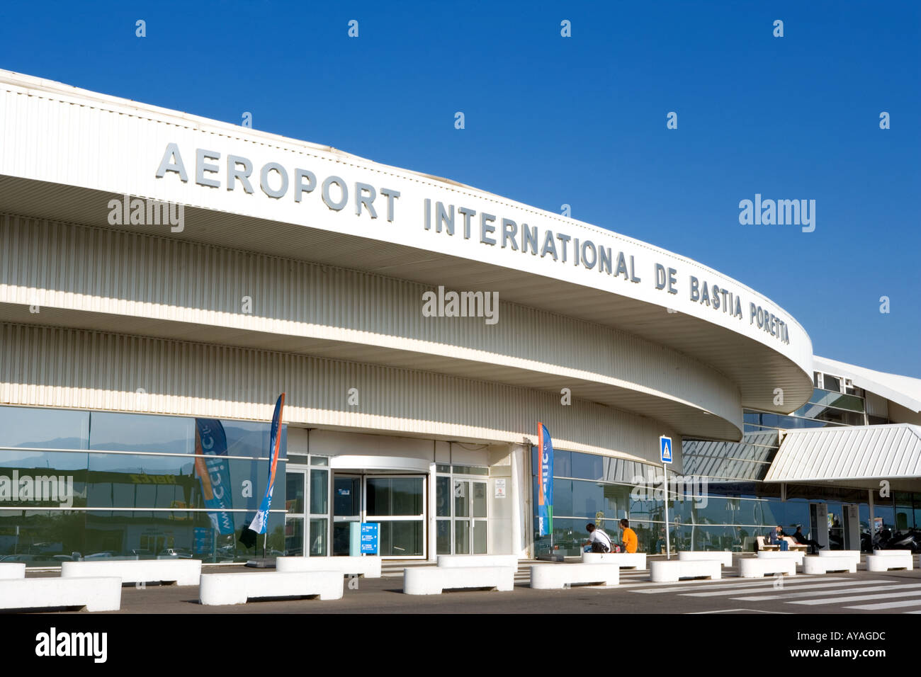 Bastia Airport terminal Corsica France Stock Photo, Royalty Free Image