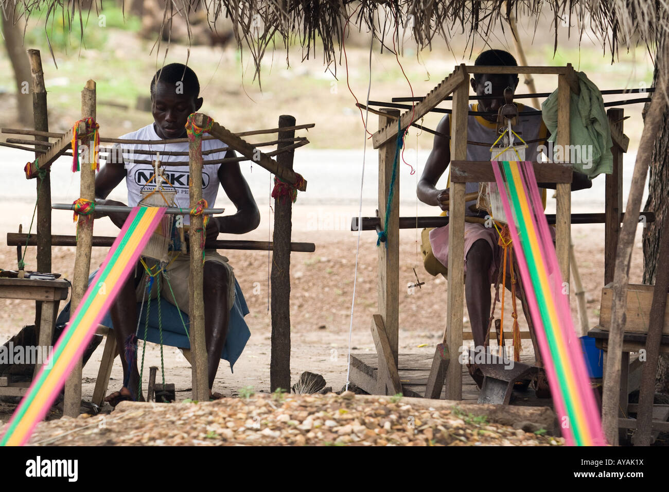 Men weaving kente cloth Ghana Stock Photo, Royalty Free Image 17047429
