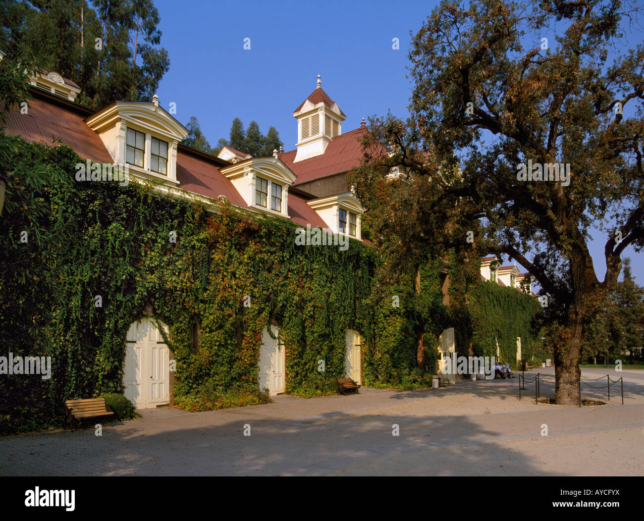 The historic Inglenook Winery building of Rubicon Estate owned by