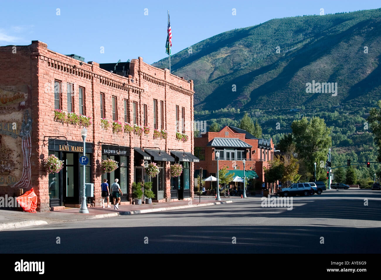 Downtown street in Aspen Colorado Stock Photo, Royalty Free Image 9760392 Alamy