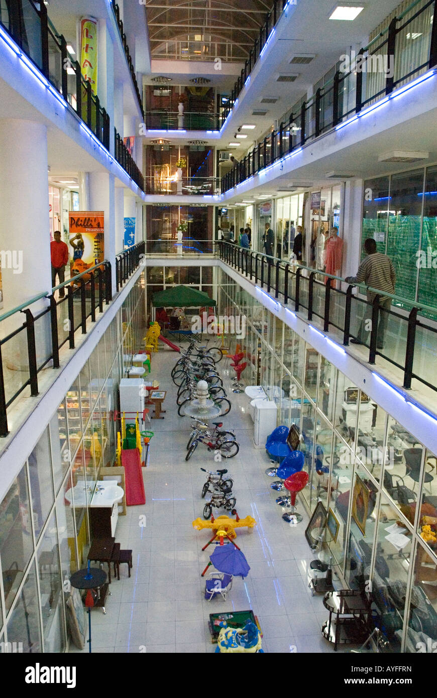 Modern shopping centre, Addis Abeba, Ethiopia Stock Photo, Royalty Free