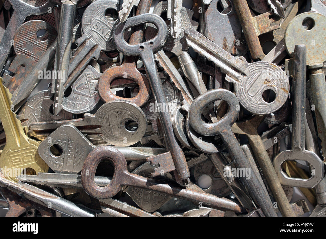 pile of old keys Stock Photo, Royalty Free Image 17116620 Alamy