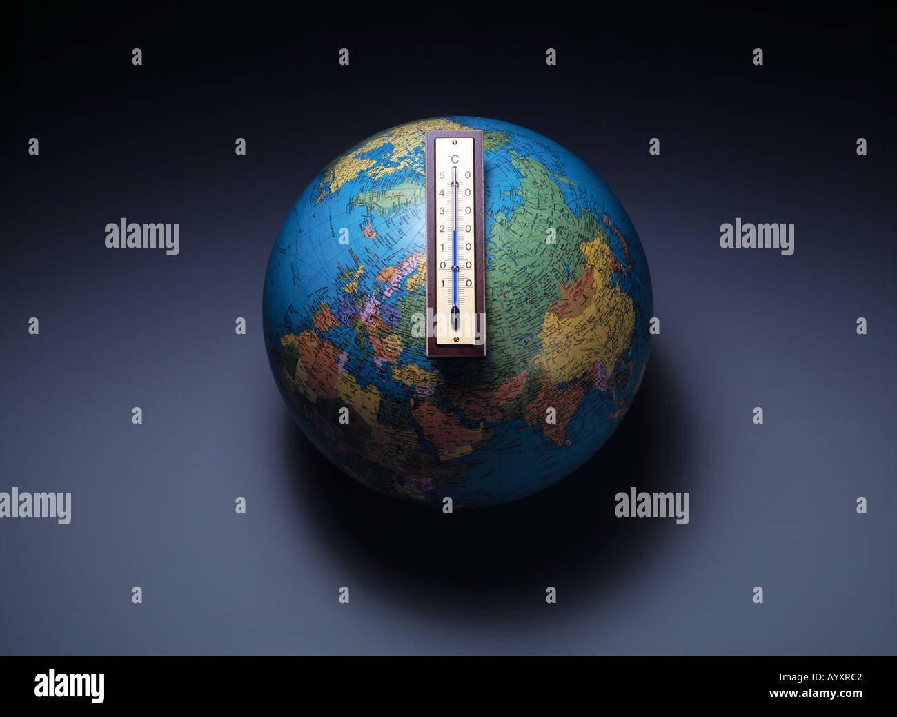 Environment Globe Thermometer Worlds Temperature Stock Photo Alamy