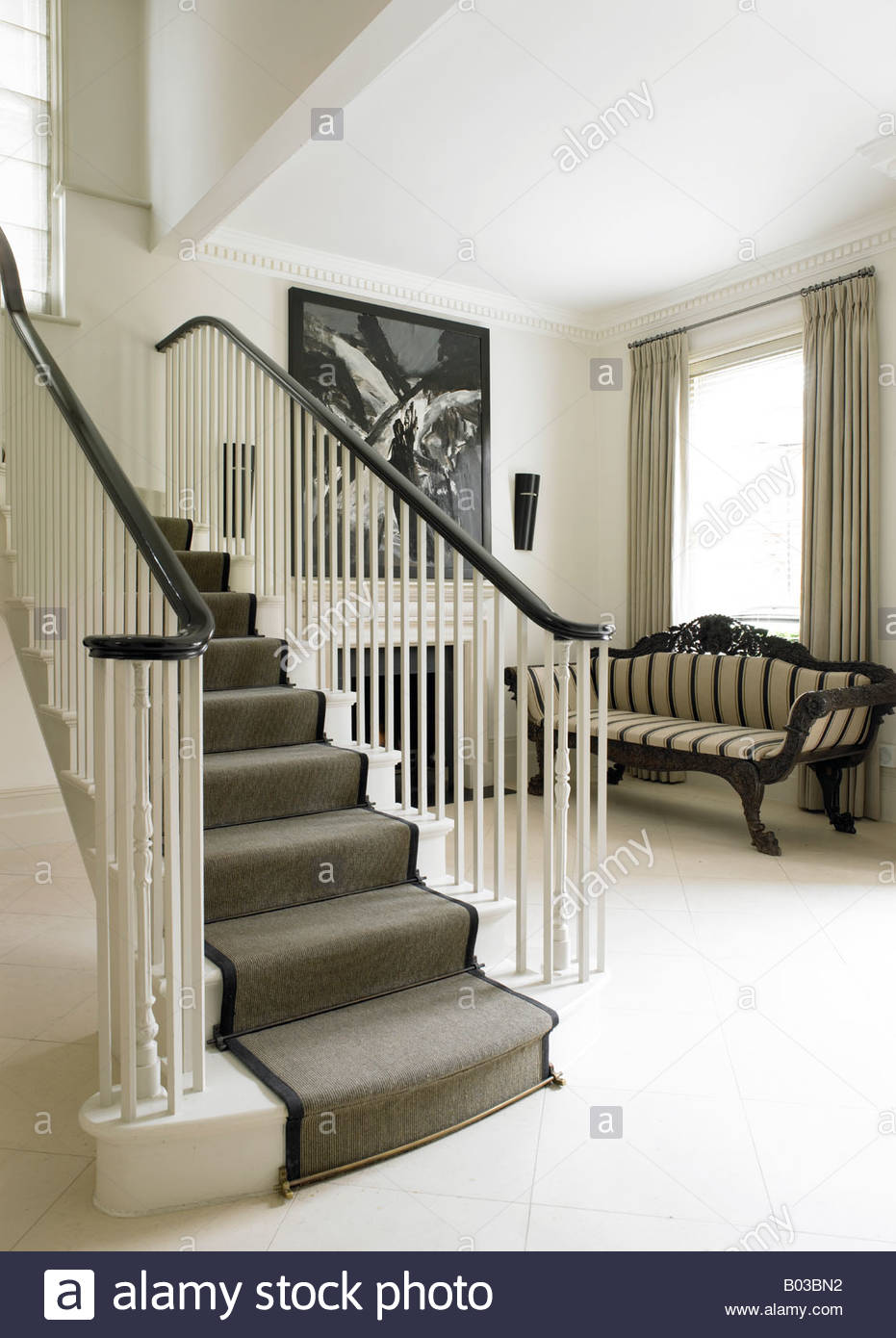 stylish staircase modern victorian london house Stock Photo, Royalty Free Image 17285438 Alamy