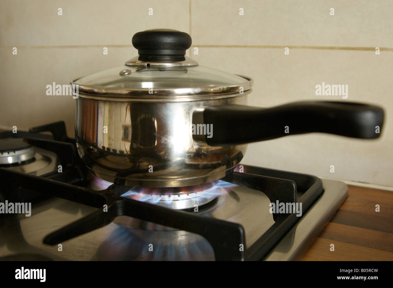 saucepan on hob Stock Photo, Royalty Free Image 17338521 Alamy